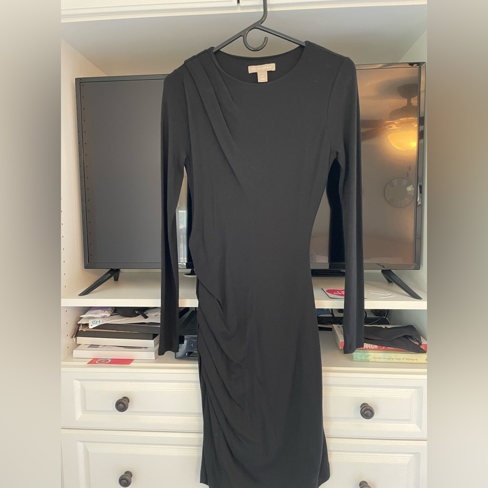 Banana Republic, black long sleeve bodycon dress, size XS